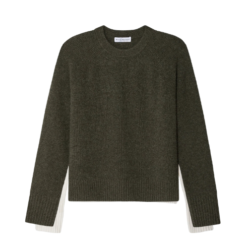 Cashmere Waffle Sweatshirt - White + Warren