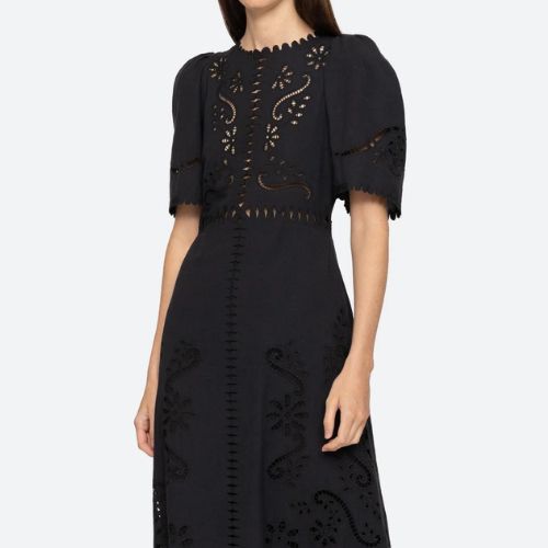 Liat Eyelet Embroidered Midi-Dress - Sea NY