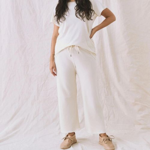 Wide Leg Cropped Sweatpant - The Great.