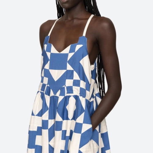 Tanya Patchwork Dress - Sea NY