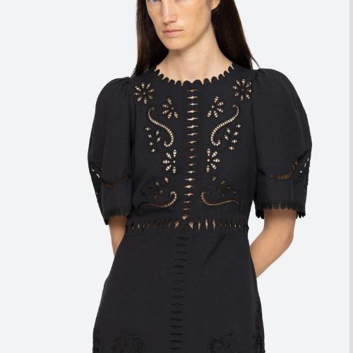 Liat Eyelet Embroidered Midi-Dress - Sea NY