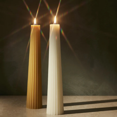 Fluted Pillar Candle - GreenTree Home