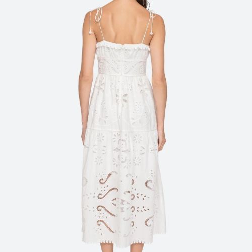 Liat Eyelet Embroidered Midi-Dress - Sea NY