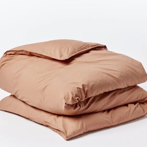 Crinkled Percale Duvet Cover-King - Coyuchi