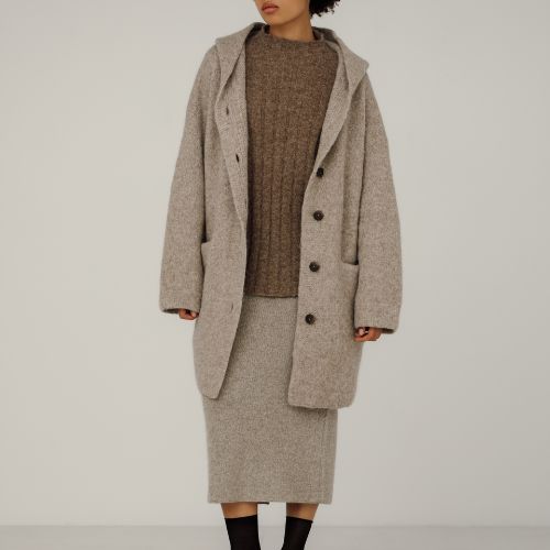 Nook Alpaca Coat - Bare Knitwear