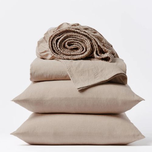 Crinkled Percale Duvet Cover-Full/Queen - Coyuchi