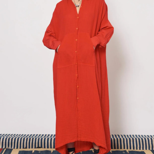 Caftan Shirt Dress - Raquel Allegra