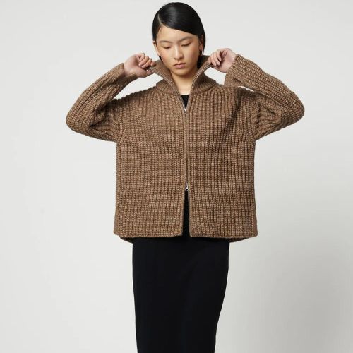 Alpaca Rib Cardigan - Atelier Delphine