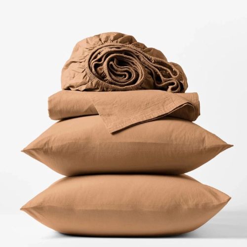 Crinkled Percale Duvet Cover-Full/Queen - Coyuchi