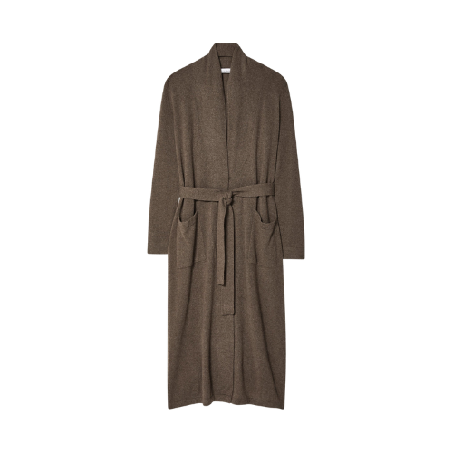 Cashmere Long Robe - White + Warren