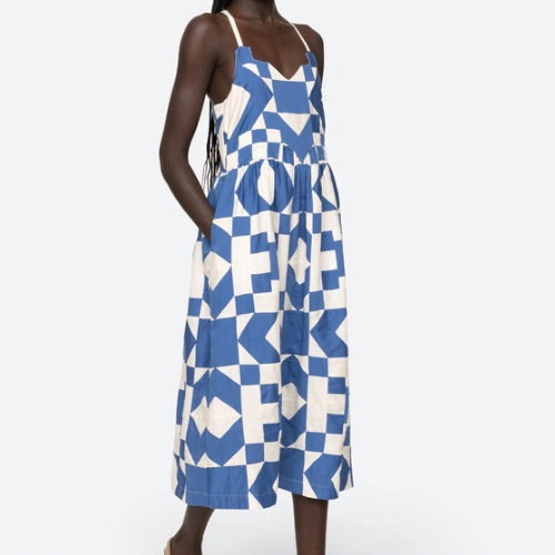 Tanya Patchwork Dress - Sea NY