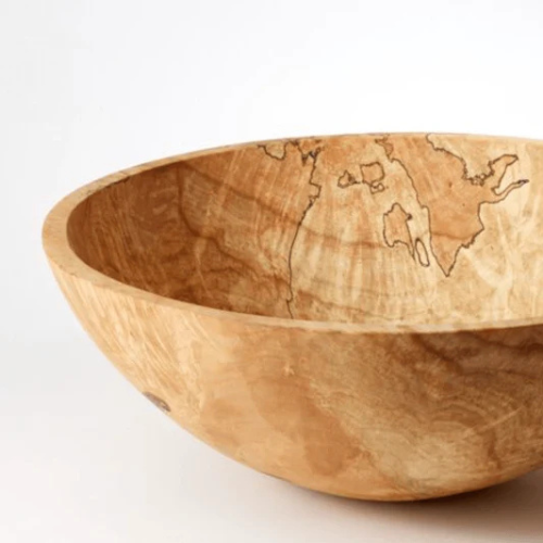 13" Spalted Maple Wood Bowl - Peterman's Boards & Bowls