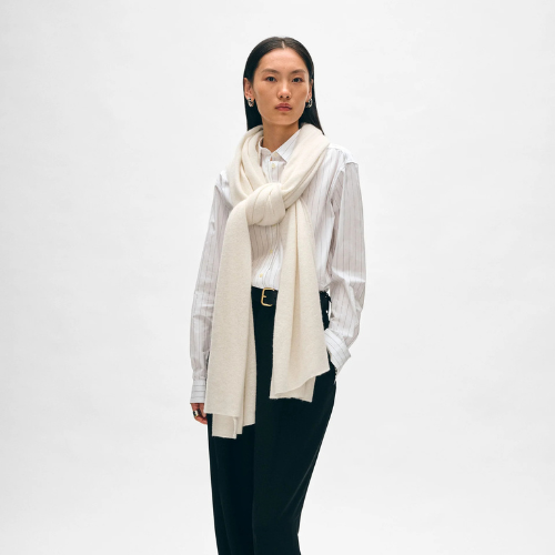 Cashmere Travel Wrap - White + Warren