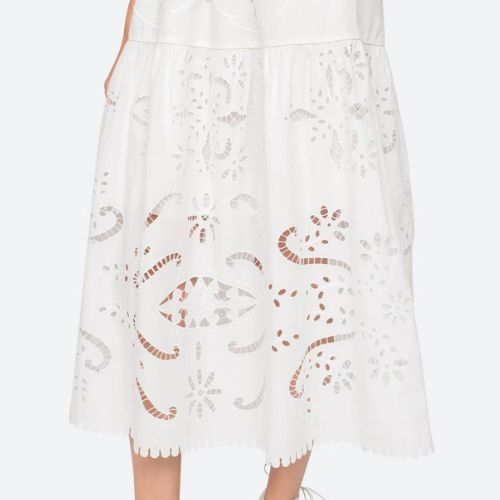 Liat Eyelet Embroidered Midi-Dress - Sea NY