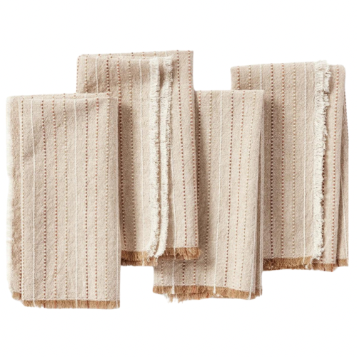 Fringe Stripe Napkin - Coyuchi